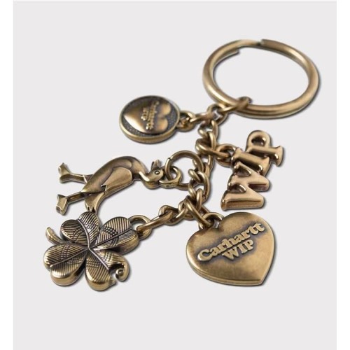 CARHARTT WIP CHARMS KEYCHAIN ORO 2