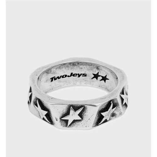 TWOJEYS TESSELATED RING PLATA 2
