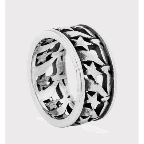 TWOJEYS 777 STARS BUBBLE RING PLATA