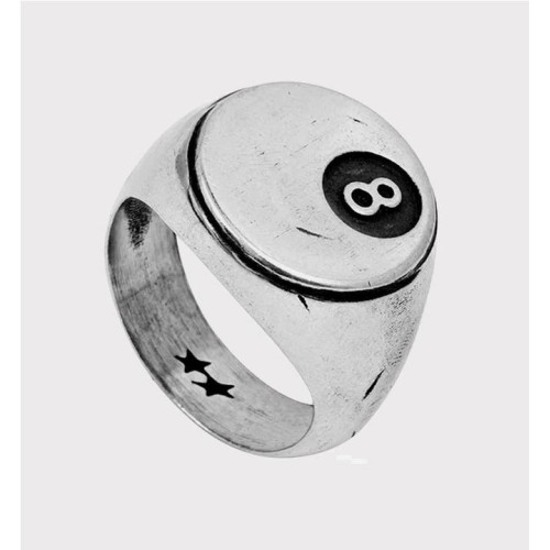 TWOJEYS 8 BALL RING PLATA
