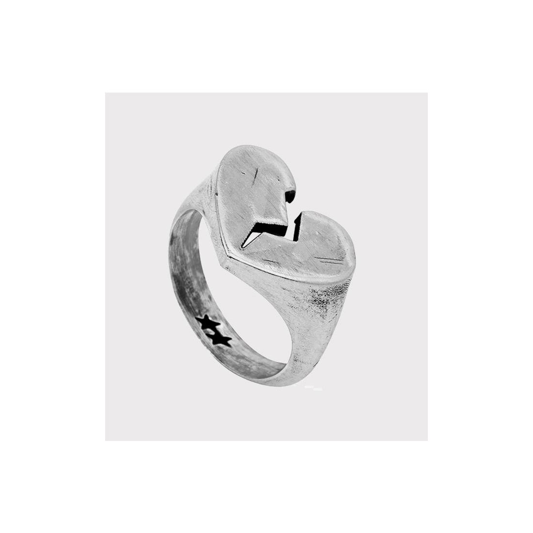 TWOJEYS BROKEN HEART RING PLATA