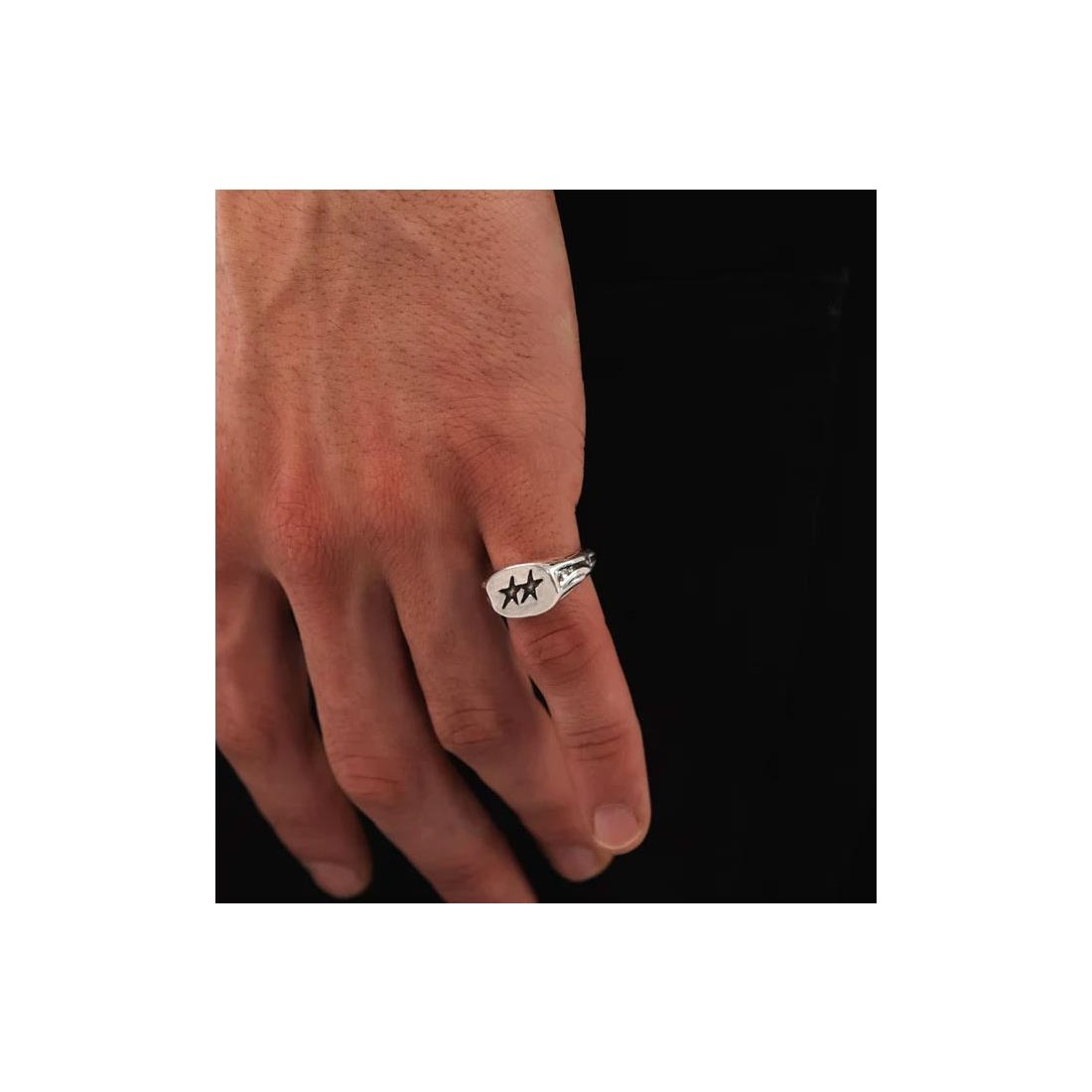 TWOJEYS SUPERSTAR SIGNET RING PLATA