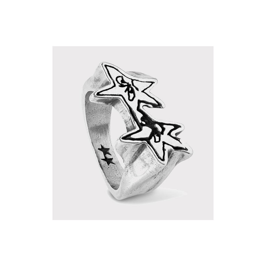 TWOJEYS SKETCHY STARS RING PLATA