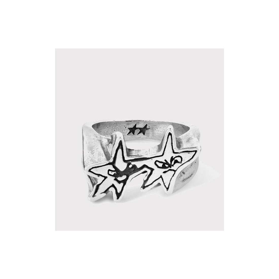 TWOJEYS SKETCHY STARS RING PLATA