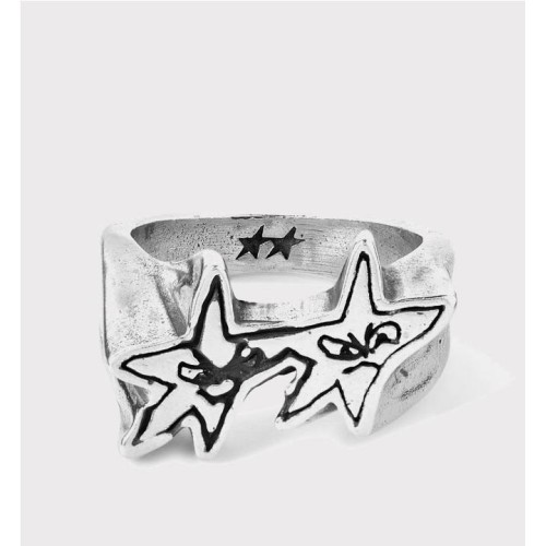 TWOJEYS SKETCHY STARS RING PLATA