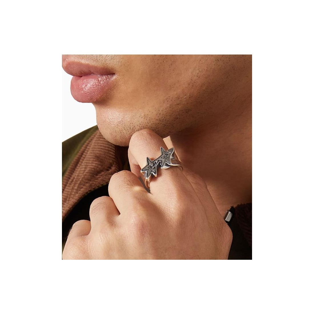 TWOJEYS SKETCHY STARS RING PLATA