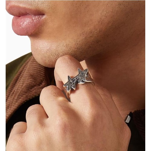 TWOJEYS SKETCHY STARS RING PLATA
