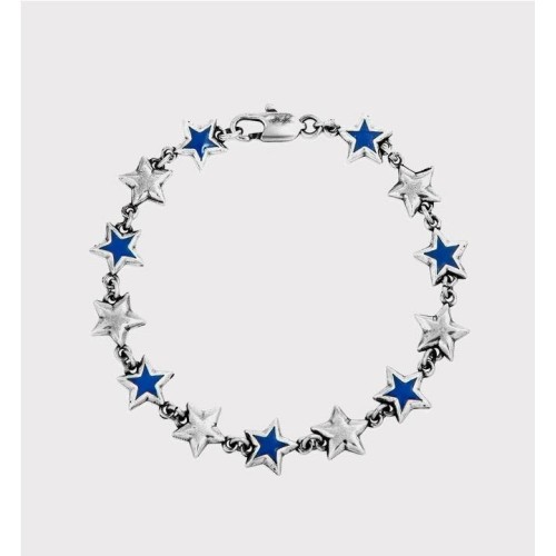 TWOJEYS ENAMELED STAR BRACELT PLATA