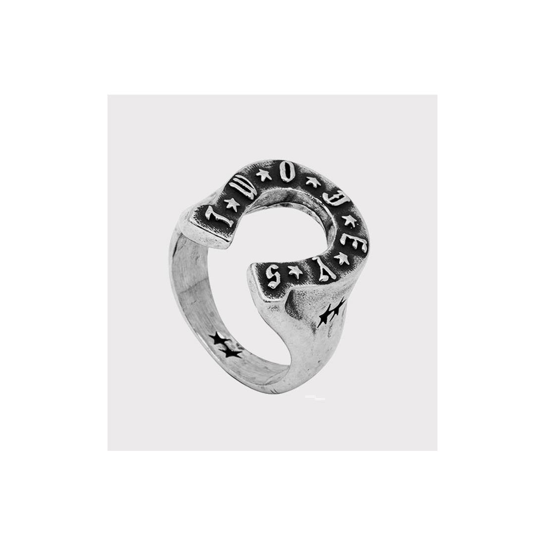 TWOJEYS TJ HORSESHOE RING PLATA