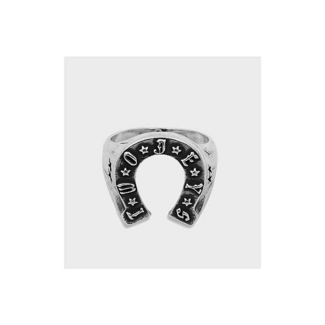 TWOJEYS TJ HORSESHOE RING PLATA