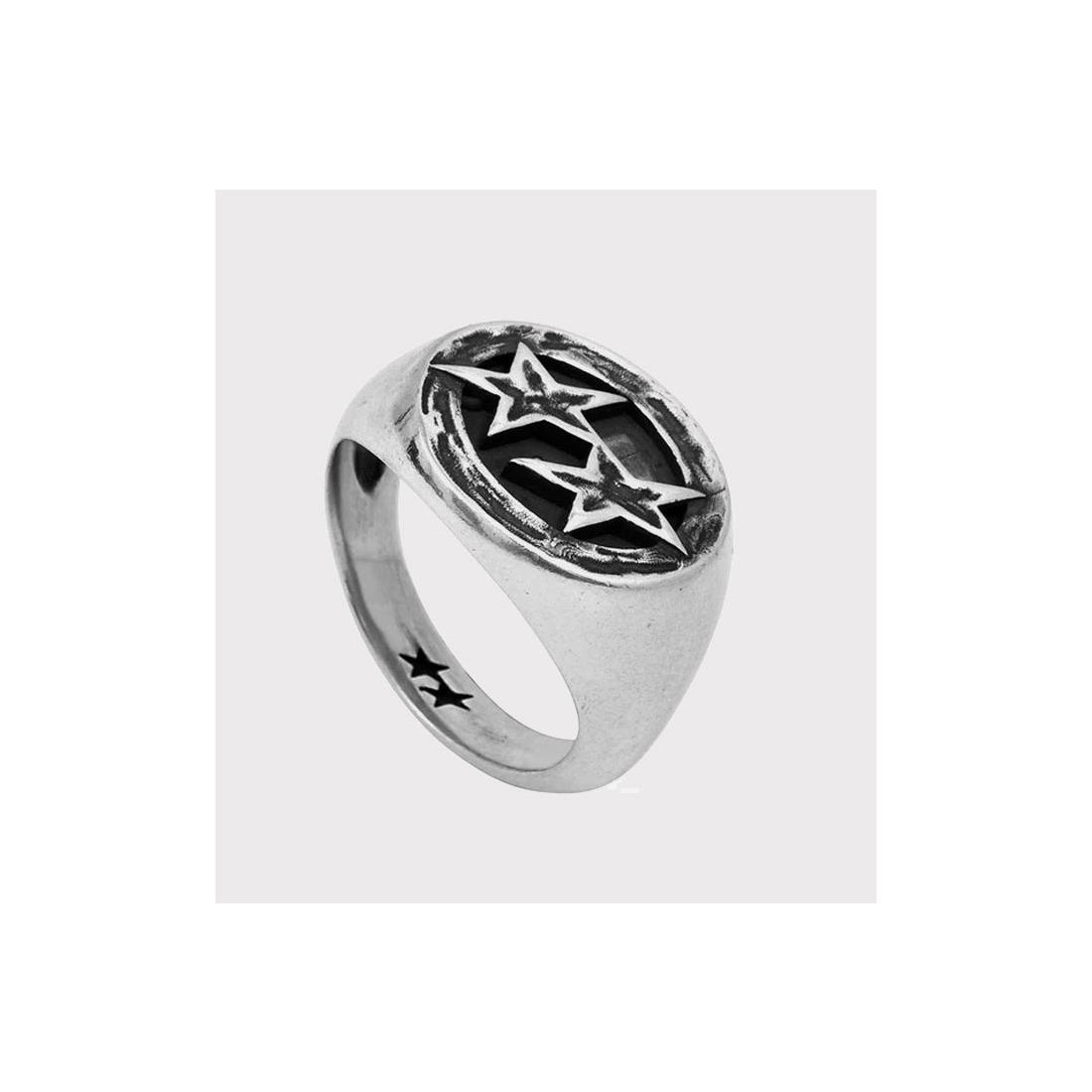 TWOJEYS ICON SIGNET RING PLATA