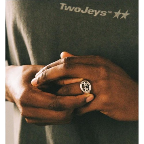 TWOJEYS ICON SIGNET RING PLATA
