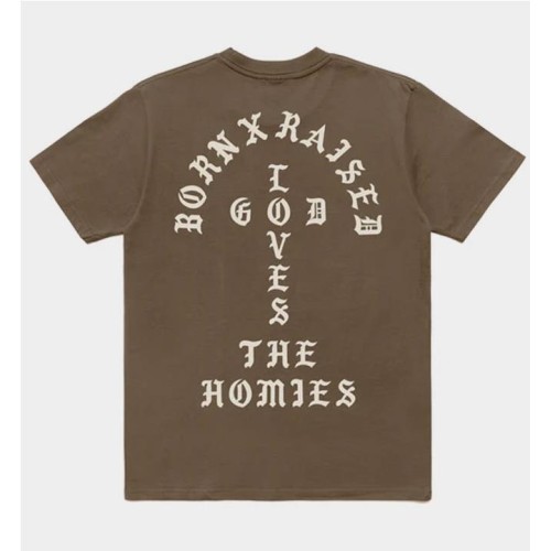 BORN X RAISED UNCONTN LOVE TEE MARRON