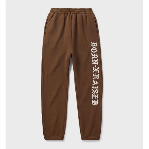 BORN X RAISED EMBROIDERED PANT MARRON