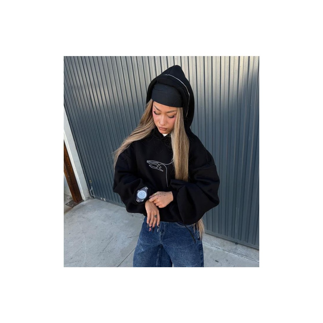 NOEMOTIONS UNCOOL HOODIE NEGRO