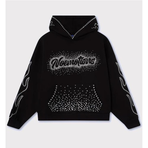 NOEMOTIONS RHINESTONES HOODIE NEGRO