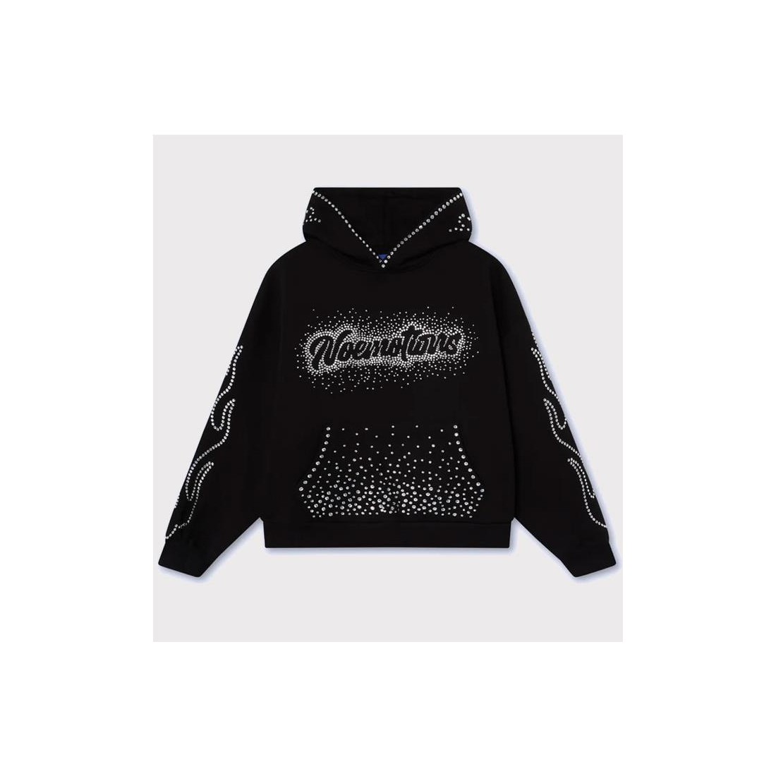 NOEMOTIONS RHINESTONES HOODIE NEGRO