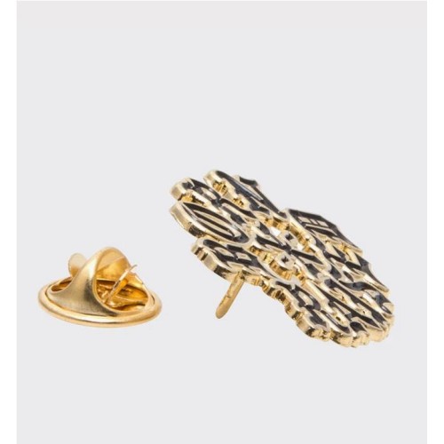 BORN X RAISED ENAMEL ROCKR PIN ORO 2