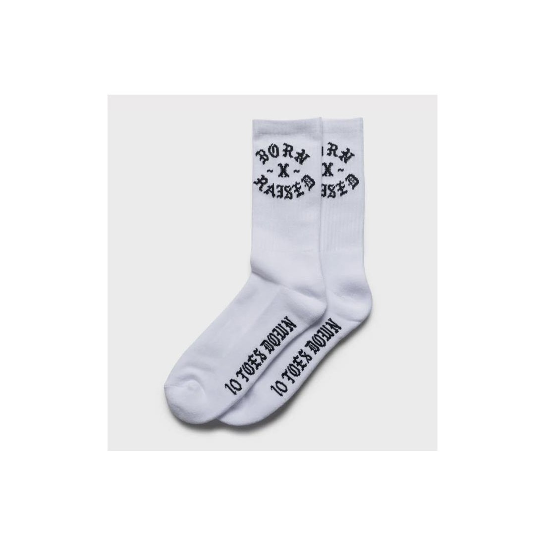 BORN X RAISED 10 TOES RKR SOCK BLANCO