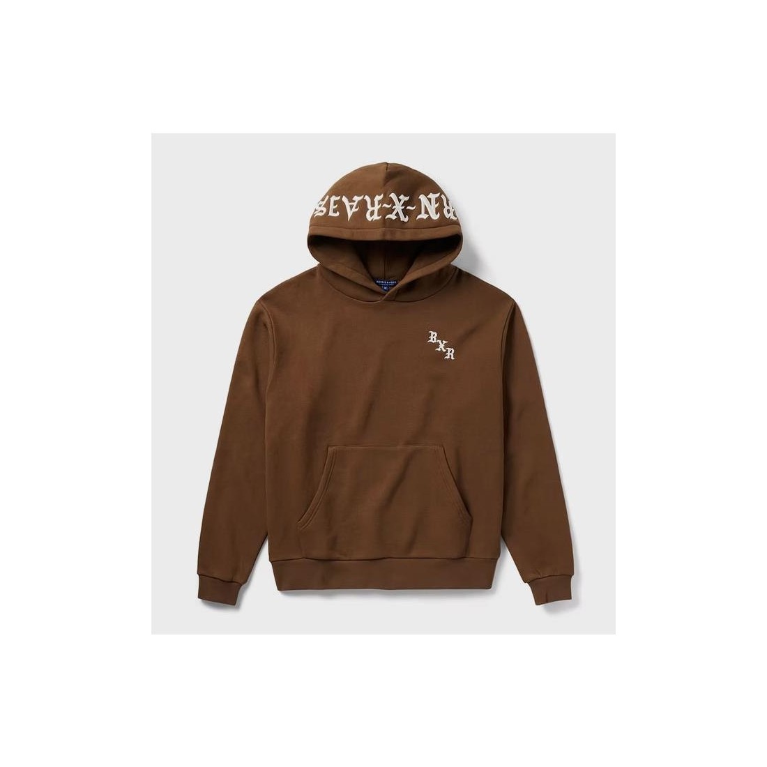 BORN X RAISED EMBROIDERED HOOD MARRON