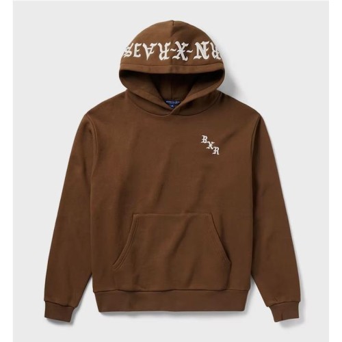BORN X RAISED EMBROIDERED HOOD MARRON