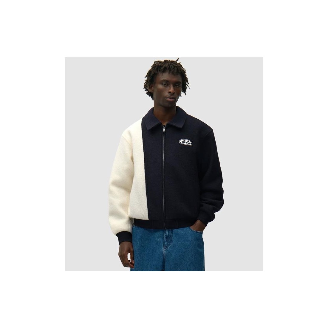 ARTE WOOL VARSITY JACKET AZUL MARINO