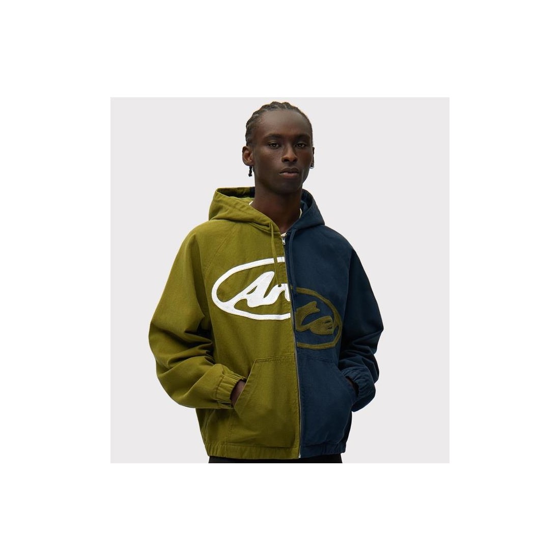 ARTE SPLIT LGO CANVAS HOOD JKT AZUL MARINO