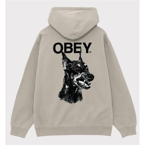 OBEY DOBERMAN HOODIE BEIGE1