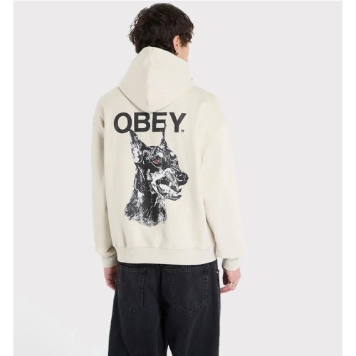 OBEY DOBERMAN HOODIE BEIGE1