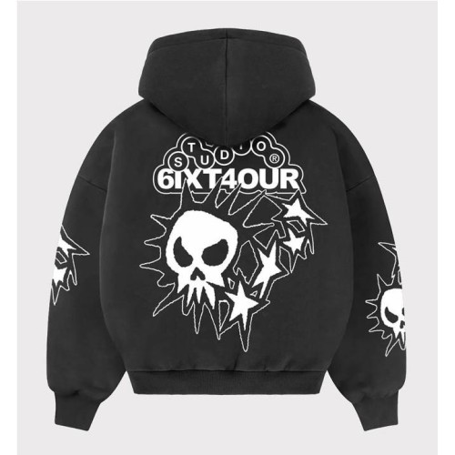 6IXT4OUR EXPLODING HOODIE NEGRO