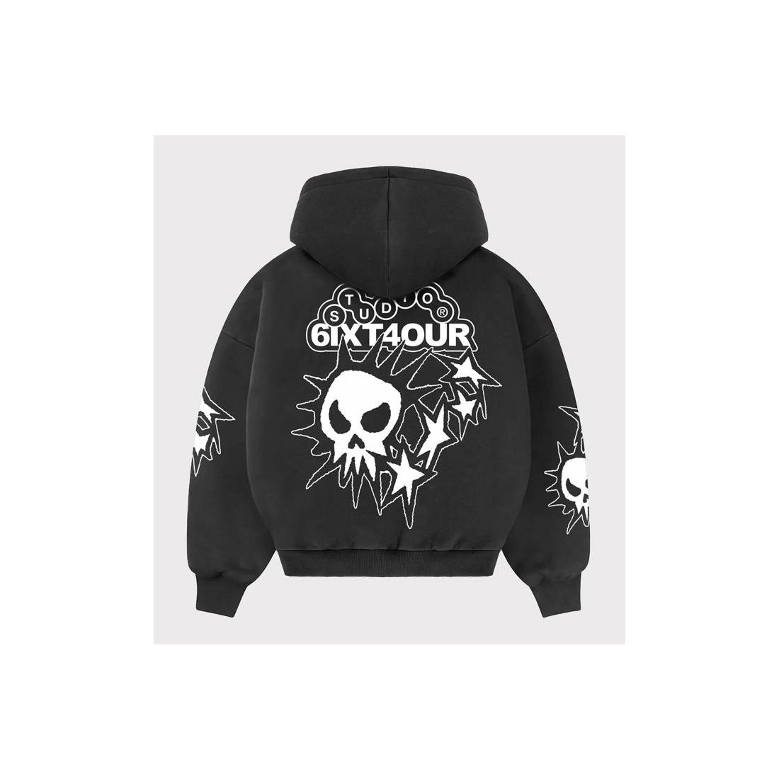 6IXT4OUR EXPLODING HOODIE NEGRO