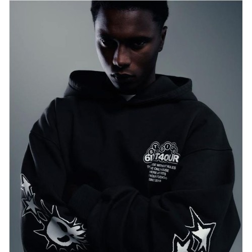6IXT4OUR EXPLODING HOODIE NEGRO