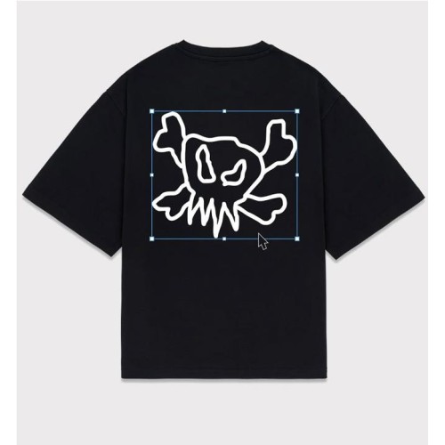 6IXT4OUR VECTOR SKULL TEE NEGRO
