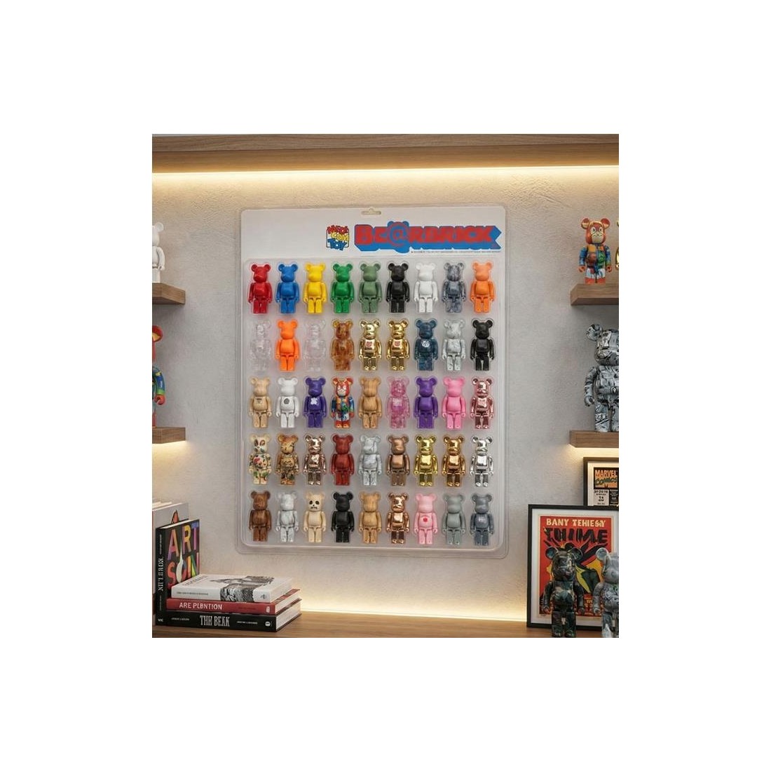 BEARBRICK BLISTER DISPLAY 9X5 BLANCO