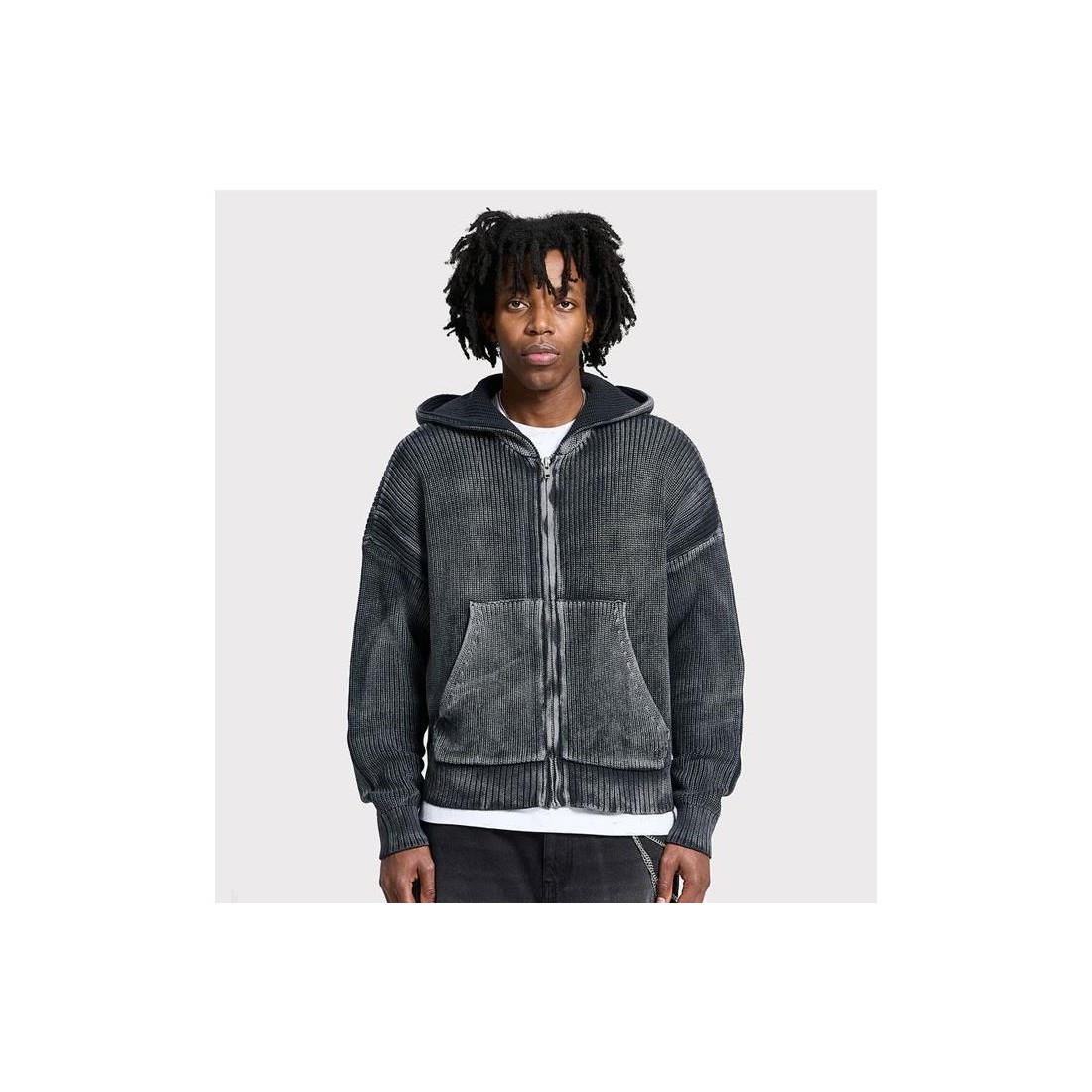 RETERNITY ESSENITAL KNIT ZIP NEGRO