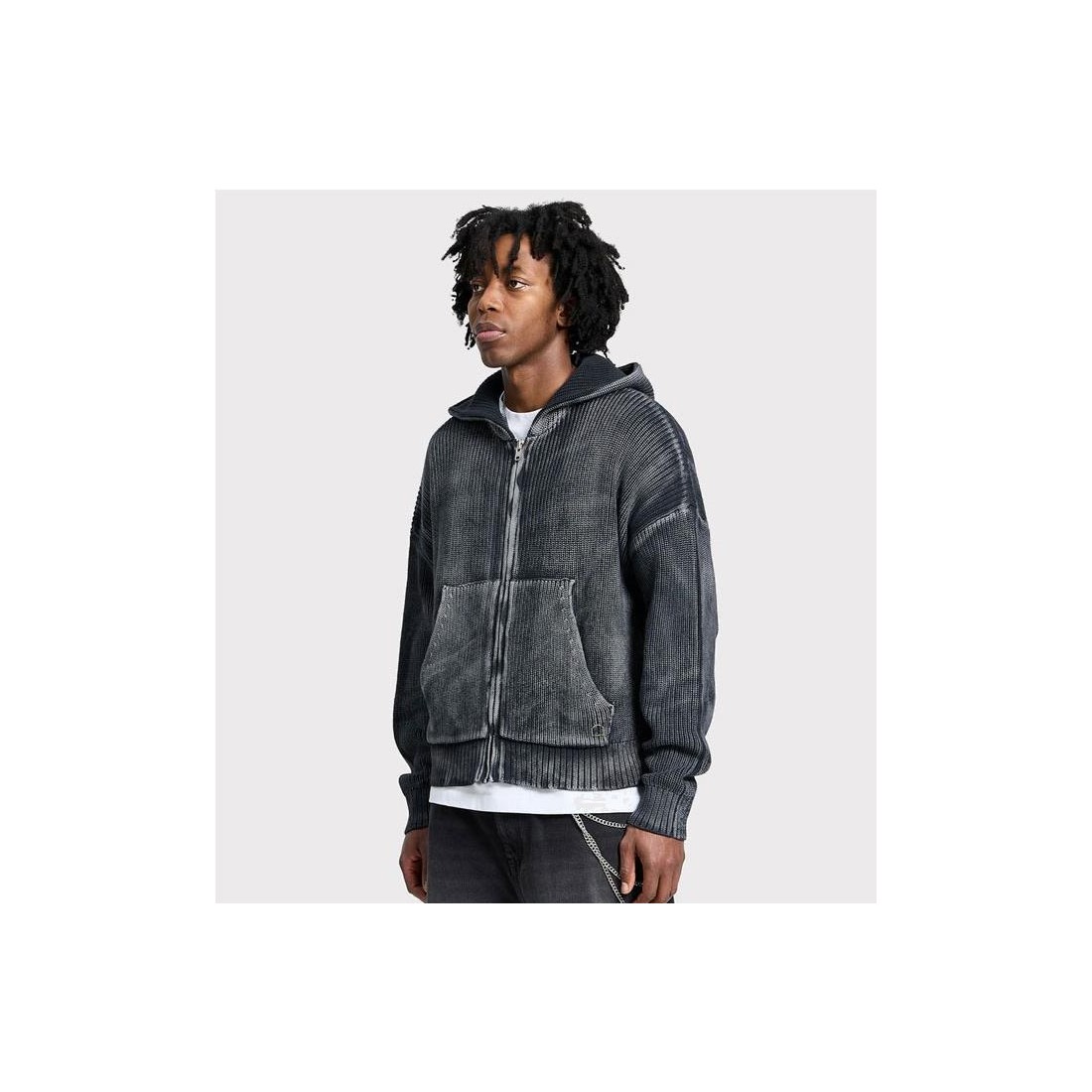 RETERNITY ESSENITAL KNIT ZIP NEGRO