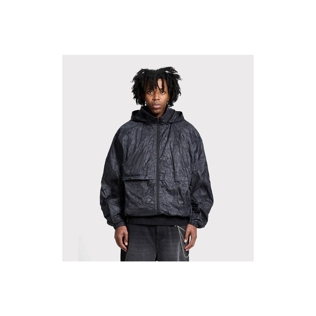 RETERNITY WRINKLED RAIN JKT NEGRO