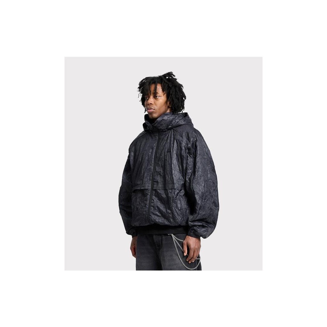 RETERNITY WRINKLED RAIN JKT NEGRO