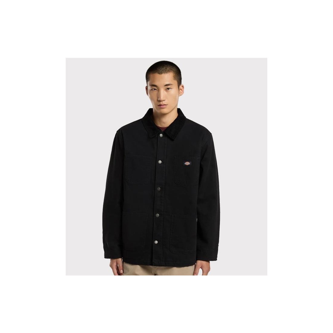 DICKIES LINED CHORE CANVAS JKT NEGRO