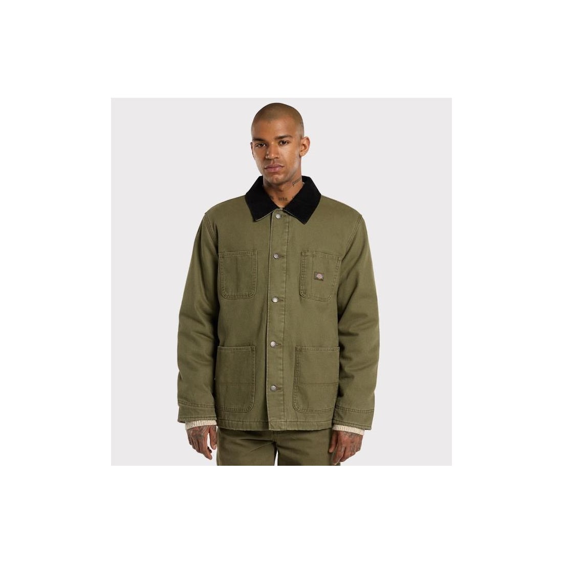 DICKIES LINED CHORE CANVAS JKT VERDE OLIVA