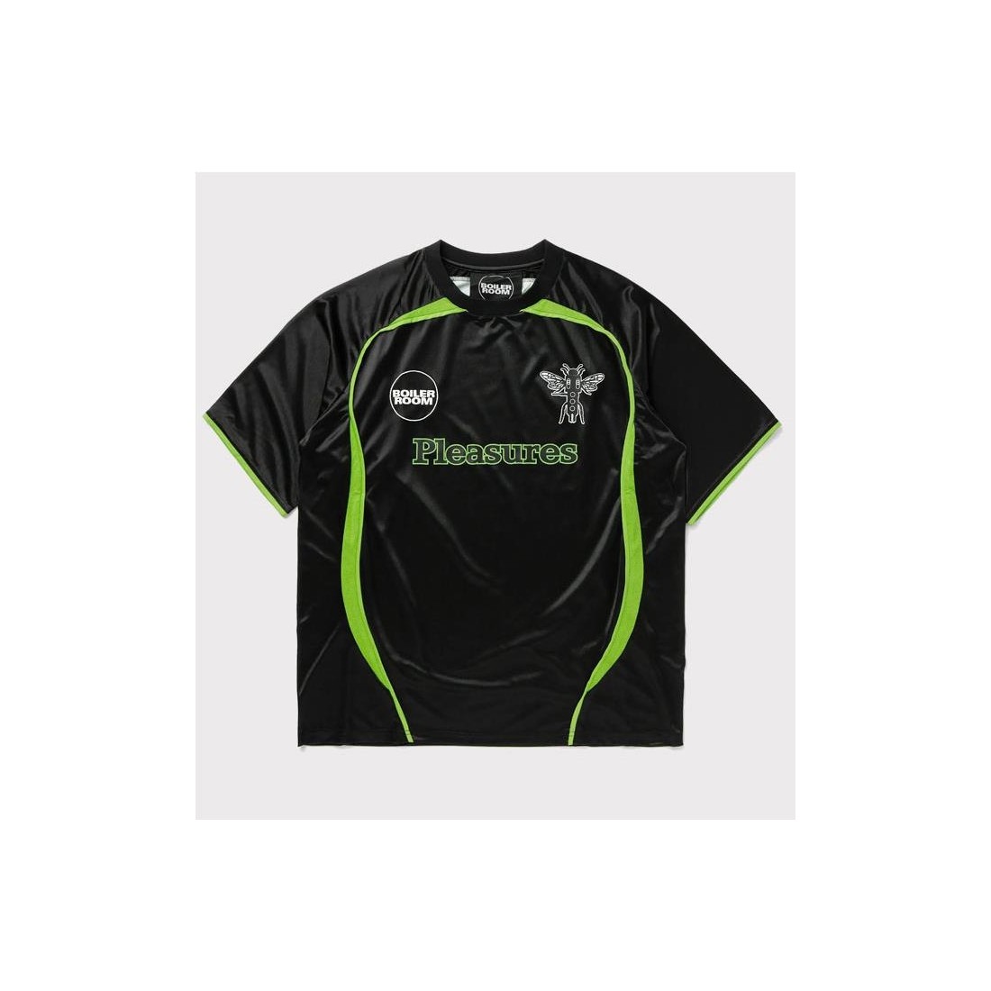 PLEASURES AQUA SOCCER JERSEY NEGRO