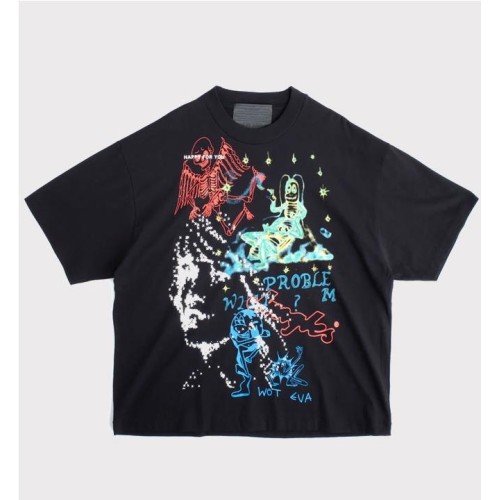 JUNGLES WINTER TEST PRINT TEE NEGRO