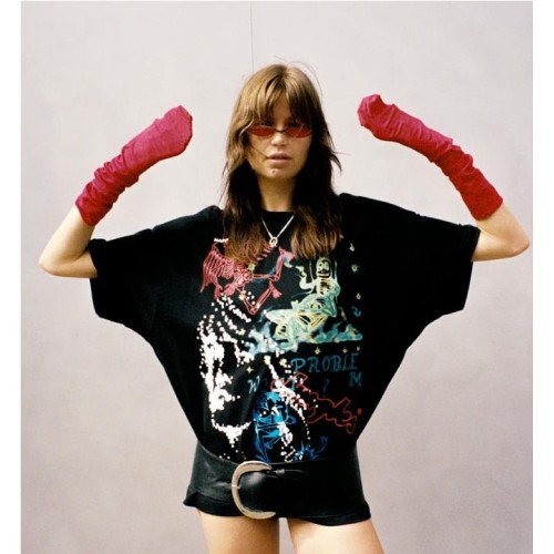 JUNGLES WINTER TEST PRINT TEE NEGRO