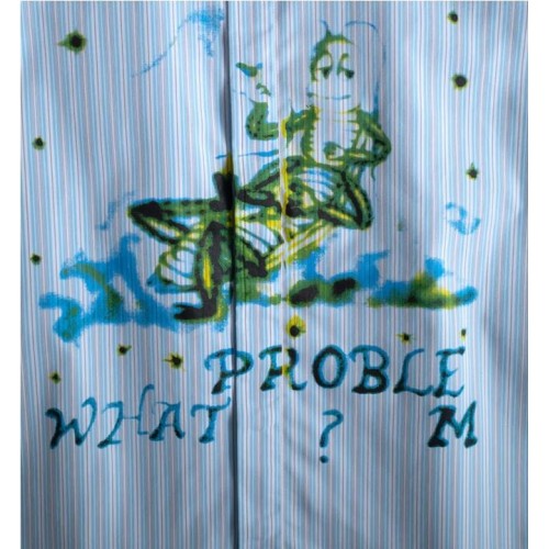 JUNGLES WHAT PROBLEM? BUTTN UP AZUL BLANCO 2