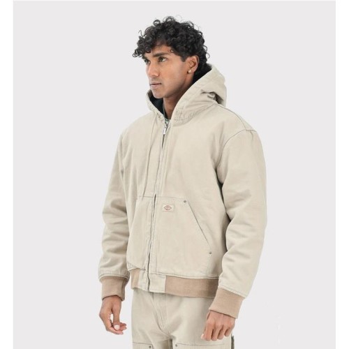 DICKIES HILHAM HOODED JACKET BEIGE 2