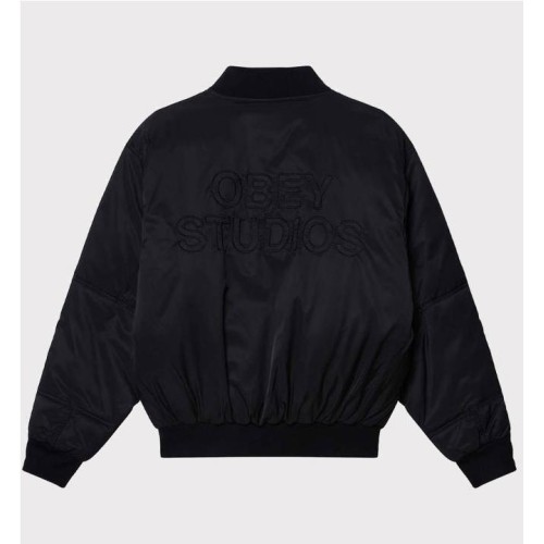 OBEY STUDIOS MA-1 BOMBER NEGRO