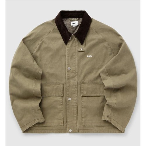 OBEY CADEN WORK JACKET VERDE OLIVA