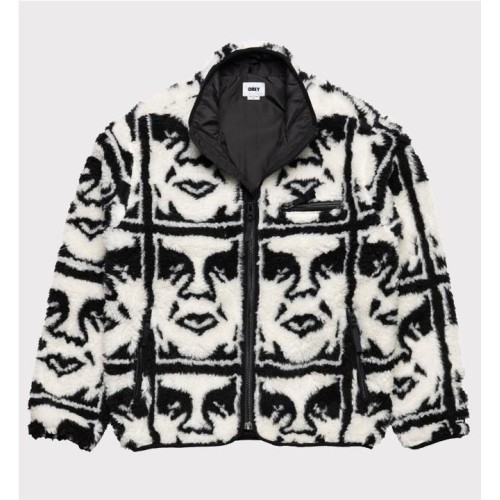 OBEY REPEATED ICON SHERPA JKT BLANCO