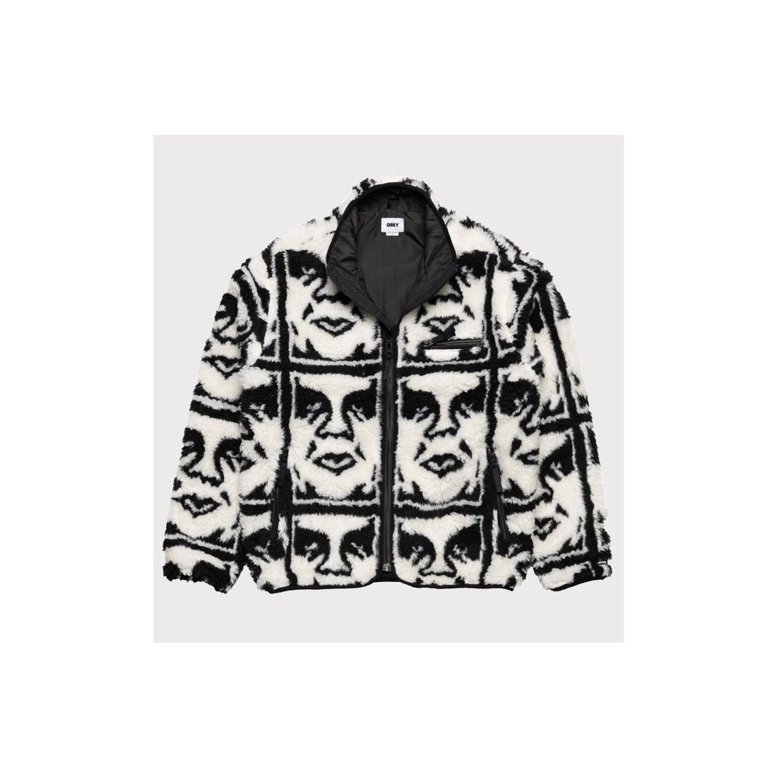 OBEY REPEATED ICON SHERPA JKT BLANCO