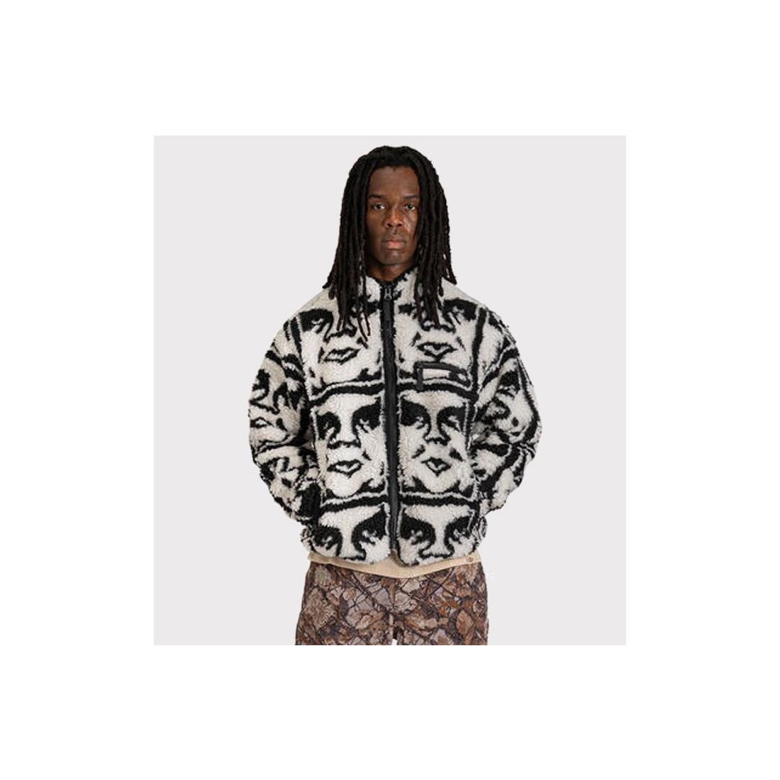 OBEY REPEATED ICON SHERPA JKT BLANCO